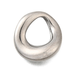 Нержавеющая Сталь Цвет 304 подвески из нержавеющей стали, анти-тускнение, шарм неправильной овальной формы, цвет нержавеющей стали, 18x17x4.5 мм, отверстие : 10.5x8.5 мм