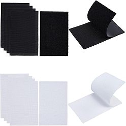 Mixed Color 10 Sets 2 Colors Self Adhesive Polyester Hook and Loop Tapes, Rectangle, Mixed Color, 15x10x0.3cm, 5sets/color