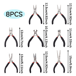 Черный Наборы плоскогубцев из углеродистой стали, полирование, 10.5~15 см, чёрные, 10.5~15 см