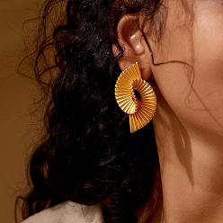 Золотой Латунь серьги, спираль, золотые, 50 мм