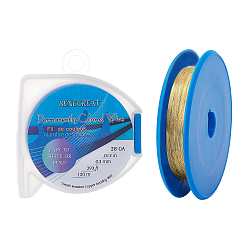 Light Gold 120м 1 катушка круглой медной проволоки, для изготовления ювелирных изделий, золотой свет, 0.3 мм, 120 м / рулон.