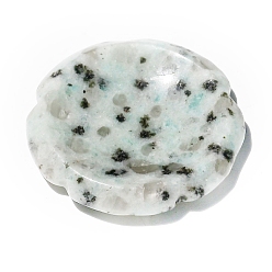 Gemstone Натуральный кунжутный камень из яшмы от беспокойства, цветок, 38x38x7 мм