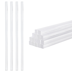 Clear Transparent Acrylic Square Stick, Clear, 250x8x8mm