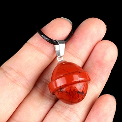 Красный Камень Природные красной яшмы подвески, круглые, 20 мм