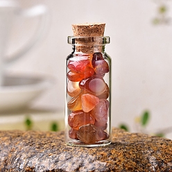 Red Agate Стеклянные бутылки желающих, Бусины из натурального красного агата Рейки внутри для изготовления ювелирных изделий своими руками, украшения дома, 22x30 мм