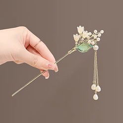 Flower Alloy Hair Sticks, Hair Accessories for Women & Girls, Flower, 180mm
