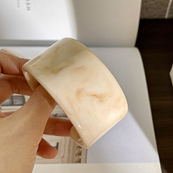 Античный Белый Акриловые браслеты-манжеты для женщин, старинный белый, 64 мм