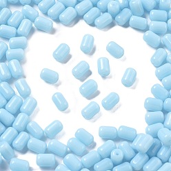Светло-Синий Непрозрачные бусины из искусственного нефрита, колонка, голубой, 6x4 мм, отверстие : 1 мм, 2647 шт / фунт