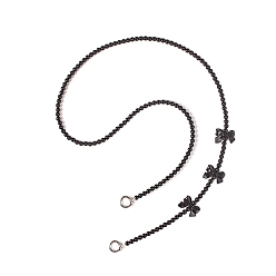 Черный Бант из АБС-пластика жемчужные сумки удлинители цепи, для замены ремней для мешков, чёрные, 1200 мм