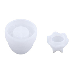 White DIY Silicone Molds, Resin Casting Molds, For UV Resin, Epoxy Resin Jewelry Making, Box, White, 82x80mm