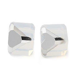 Белый Дым K9 стеклянные имитации австрийских хрустальных бусин, без отверстия , квадратный, серый, 6x6x6 мм