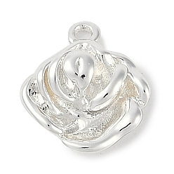 Посеребрённый Латунные подвески, без кадмия, без никеля и без свинца, , 925 серебро покрытием, 13x11x5 мм, отверстие : 1.2 мм