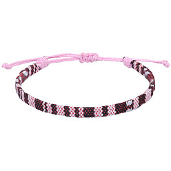 Разноцветный Регулируемые браслеты в стиле бохо из хлопка и льна, плетеные для дружбы, красочный