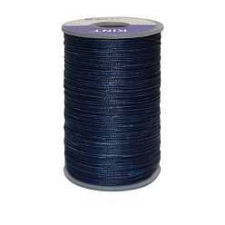Морской Синий Вощеный шнур полиэстера, 3 -ply, Marine Blue, 0.45 мм, около 59.05 ярдов (54 м) / рулон
