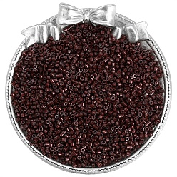 Кокосово-Коричневый Стеклянный бисер непрозрачных цветов, плоско-круглые, кокосового коричневый, 2 мм, о 1100 шт / комплект