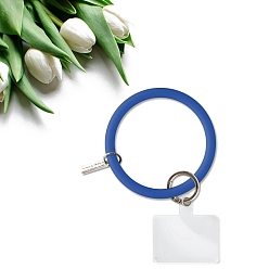 Синий Телефонный ремешок из силиконовой петли, ремешок на запястье для мобильного телефона, синие, 8.36x0.68 см, Внутренний диаметр: 7 cm