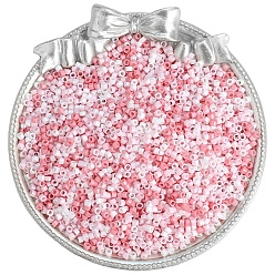 Бледно-Розовый Стеклянный бисер непрозрачных цветов, плоско-круглые, розовый жемчуг, 2 мм, о 1100 шт / комплект