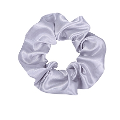 Gray Solid Color Slick Cloth Ponytail Scrunchy Hair Ties, Ponytail Holder Hair Accessories for Women and Girls, Gray, 100mm
