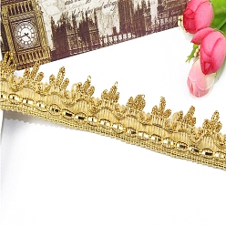 Бледно-Золотистый Полиэфирная лента, орнамент одежды, украшение занавеса, бледно золотарник, 1 дюйм (25 мм), около 18 ярд / шт