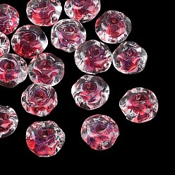 Малиновый Бусины лэмпворк , рондель, малиновый, 12.5x7.5 мм, отверстие : 3.5 мм