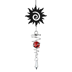 Солнце Каплевидные стеклянные ловцы солнца, железные висячие украшения, создатель радуги, для украшения сада и дома, солнце, 340 мм