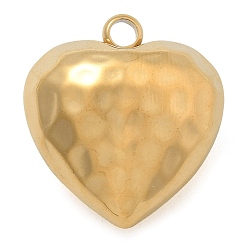 Настоящее золото 18K 304 подвески из нержавеющей стали, шарма сердца, реальный 18 k позолоченный, 23x21x13.5 мм, отверстие : 2.5 мм