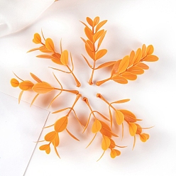 Оранжевый Пластиковый искусственный лист растения, для свадьбы в помещении на открытом воздухе дома в саду на крыльце на окне украшение для растений, оранжевые, 70x10x20 мм