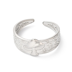 Нержавеющая Сталь Цвет Не тускнеет 304 кольцо-манжета из нержавеющей стали в форме гриба для женщин, цвет нержавеющей стали, внутренний диаметр: 18 мм