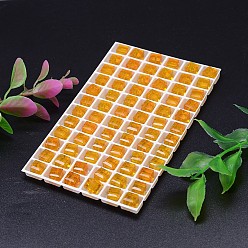 Orange Faceted Cube Imitation Austrian Crystal Beads Strands, Grade AAA, Orange, 8x8mm, Hole: 0.9~1mm, about 288pcs/box