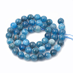Apatite Natural Apatite Beads Strands, Dyed, Round, 8~9mm, Hole: 1mm, about 45~48pcs/strand, 15.7 inch