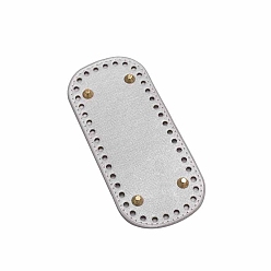 Светло-серый Овальное дно сумки из искусственной кожи своими руками, для вязания сумки, женская сумка ручной работы аксессуары своими руками, светло-серый, 18x8 см