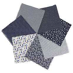 Шифер Серый Хлопковая ткань с принтом, для пэчворка, шить ткани для пэчворка, подбивка, цветок/горошек/шотландка/полосатый/звездный узор, шифер серый, 25x25 см, 7 шт / комплект