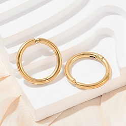 Золотой 201 из нержавеющей стали манжета серьги, ионное покрытие (ip), золотые, 21x2.5 мм