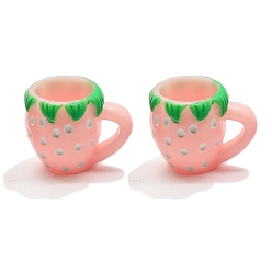 Pink 10 шт. миниатюрные украшения в виде стакана для воды из смолы, аксессуары для домашнего кукольного домика с микро-ландшафтом, притворяясь опорными украшениями, розовые, 19x24 мм