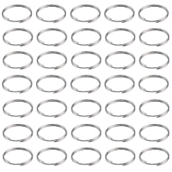 Нержавеющая Сталь Цвет 300шт 304 разъемные кольца из нержавеющей стали, кольца с двойной петлей, цвет нержавеющей стали, 15x1.8 мм