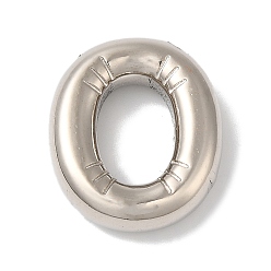 Letter O Не тускнеющие 304 подвески из нержавеющей стали, буквенное очарование, Письмо O, 19x16.5x5 мм, отверстие : 3x2 мм
