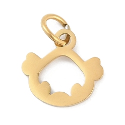 Цыпленок 304 подвески из нержавеющей стали, двенадцать талисманов по китайскому зодиаку, с целью перехода в кольце, цыпленок, 10.5x11x0.9 мм, отверстие : 3.1 мм