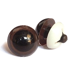 Кокосово-Коричневый Abs пластиковые глаза куклы, Чучела игрушечных глаз, безопасные глаза, с распоркой, полукруглый, кокосового коричневый, 10 мм