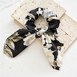 Black Cloth Hair Ties, Black, 150mm