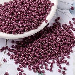 (RR4468) Duracoat Dyed Opaque Pansy MIYUKI Round Rocailles Beads, Japanese Seed Beads, 8/0, (RR4468) Duracoat Dyed Opaque Pansy, 3mm, Hole: 1mm, about 19000~20500pcs/pound