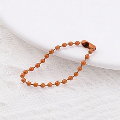 Шоколадный Железные бирки цепи, с разъемами мяч цепи, цвет шоколада, 10~12 см