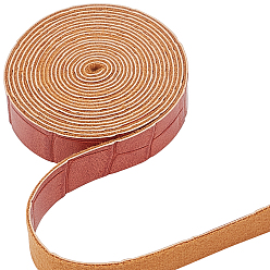 Сиена Ткань из искусственной кожи с рисунком аллигатора, для пошива обуви сумки лоскутное diy craft аппликации, цвет охры, 1.25x0.1 см, 2 м / рулон