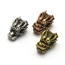 (52) Непрозрачная лаванда Латунные микро проложить класса AAA кубического циркония бусы, без кадмия, без никеля и без свинца, дракон, разноцветные, 13x8x8 мм, отверстие : 3 мм