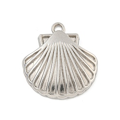 Нержавеющая Сталь Цвет Не тускнеющие 304 подвески из нержавеющей стали, подвески в форме ракушек, цвет нержавеющей стали, 27x25.5x4.5 мм, отверстие : 2.5 мм