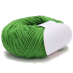 Зеленый Хлопковая пряжа, для вязания спицами и крючком своими руками, теплая пряжа для сумки, шапки, шарфов, одежды, перчаток, тапочек, кукол, зелёные, 2 мм