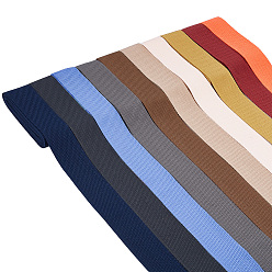 Couleur Mélangete 20 mètres 10 couleurs ruban polycoton, pour la confection de sangles de sacs, couleur mixte, 1-1/2 pouces (38 mm), 2 mètres/couleur