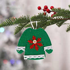 Clothes Рождественские подвесные украшения из нетканых материалов, для подвесных украшений на елку, одежда, 145x115 мм