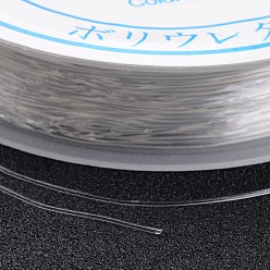 Clear Clear Elastic Crystal Thread, Stretchy String Bead Cord, for Beaded Jewelry Making, 0.5mm, about 13.67 yards(12.5m)/roll