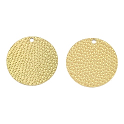 Настоящее золото 18K Ионное покрытие (ip) 304 подвески из нержавеющей стали, плоский круглый шарм, реальный 18 k позолоченный, 30x1.1 мм, отверстие : 2.3 мм
