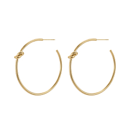 Настоящее золото 14K 304 из нержавеющей стали серьги, круглые, ионное покрытие (ip), реальный 14 k позолоченный, 47x47 мм